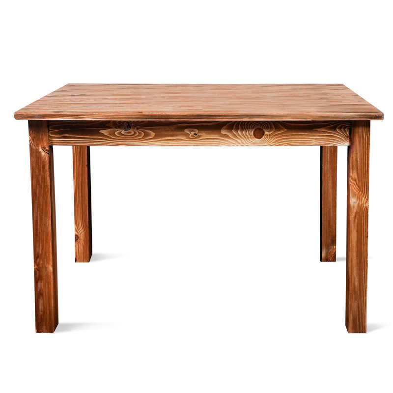 Millwood Pines Cleatrice 48" Solid Wood Dining Table, Farmhouse Kitchen Table, Ideal for Small ...